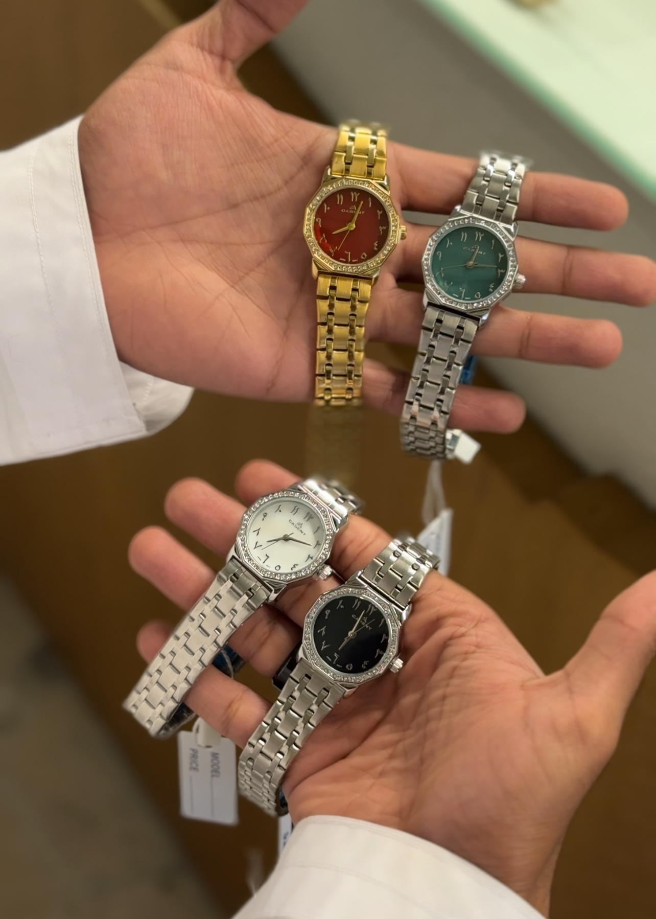 Arabic Dial Stainless Steel Watch — Women